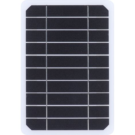 Panneau Solaire - Monocristallin 5W 5V USB - Chargeur Portable Silicium Classe A 208x140mm pour Téléphone et Extérieur (1/5)