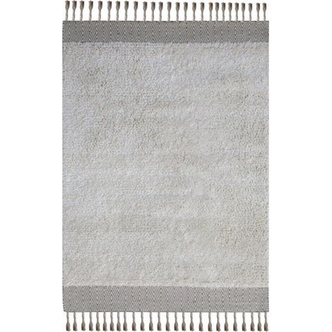 VIVARAISE - Tapis Wigan en laine 100% - Beige - Dimensions 190 x 290 cm (1/2)