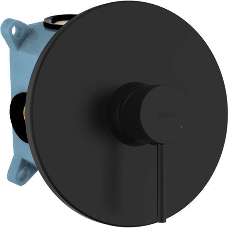 kielle Oudee - Grifo empotrado para 1 dispositivo, con cuerpo de montaje, negro mate 10215204 (1/2)
