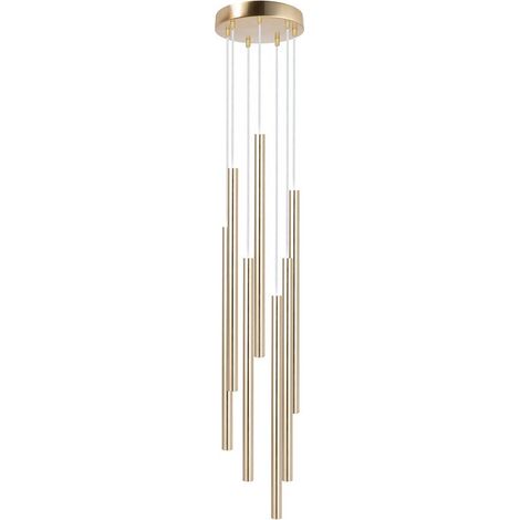 BOBOCHIC - Lustre long KALINA en acier  7 lampes