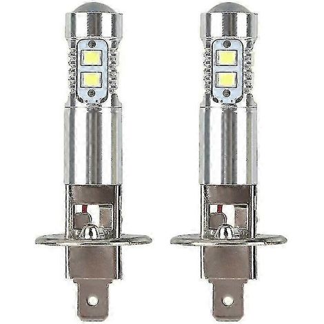 2 ampoules LED H1 pour phares, feux de route/croisement, kit antibrouillard 6000K, installation facile (Plug & Play) (1/5)
