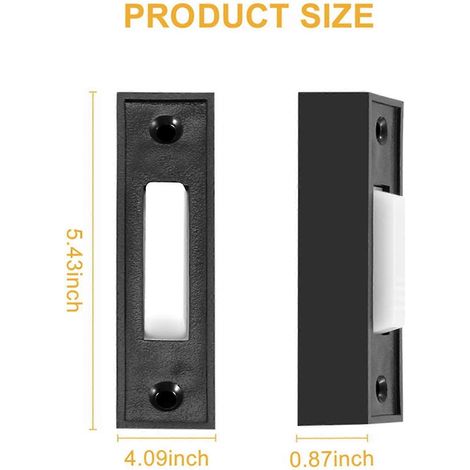 Lot de 2 interrupteurs universels pour ouvre-porte de garage, bouton-poussoir 41A4166, finition noire avec centre blanc, référence SZRH A-VH (1/5)
