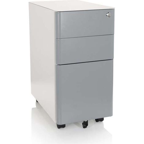 [NEUWERTIG] B-Ware hjh OFFICE Rollcontainer Container Schublade Metall weiß grau Hängeregistratur (1/2)