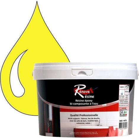 Peinture Résine 0.5L - Multisupport RAL 1018 - Jaune zinc - Brillant - Étanche (1/4)