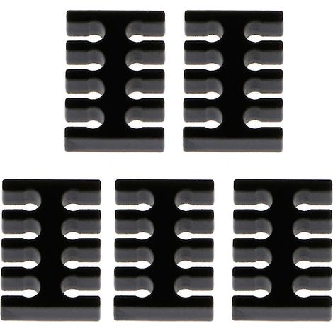 Lot de 5 serre-câbles à peigne pour PC, 8 broches, avec clip de fixation et alimentation. (1/4)