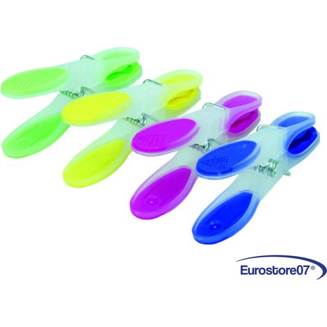 Mollette biancheria fish soft in gomma termoplastica 144 pz cm.8,2x1,7 - (1/4)