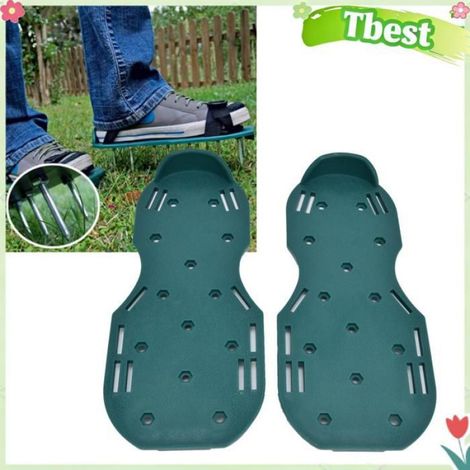 Tbest Chaussures à clous Chaussures à Ongles, Clous Plats pour Sol Meuble avec Boucle Réglable pour Pelouse, piscine ustensiles (1/4)