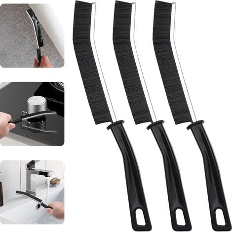 Lot de 3 Brosses de Nettoyage à Poils Durs – Brosse à Joints Carrelage, Idéal pour Salle de Bain, Cuisine, Toilettes, Évier, Douche et Sols (1/5)