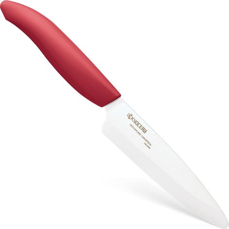Kyocera Gen Coltello Ceramica Bianca, Multiply, Rosso, Lama 11 cm (1/4)