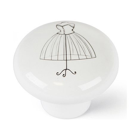 Blister con 4 pomos redondos para mueble fabricado en porcelana acabado ilustrado mod.e817 ø40mm rei (1/4)
