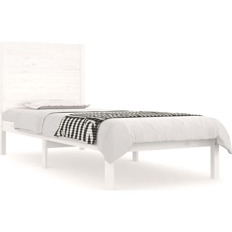 Maison Exclusive - Giroletto Bianco in Legno Massello 75x190 cm Small Single (1/5)