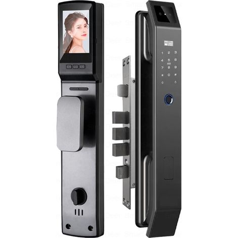 Serrure Intelligente avec caméra, Reconnaissance 3D, Serrure de Porte électronique avec Sonnette visuelle for la vidéosurveillance (1/5)