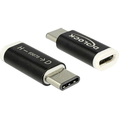 Delock USB 2.0 Adapter [1x USB-C® Stecker - 1x USB 2.0 Buchse Micro-B] 65678 0.00 m (1/2)