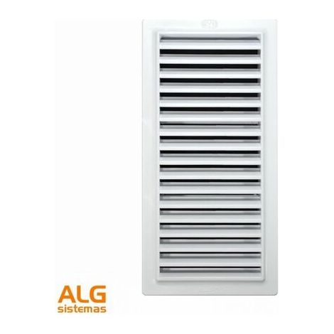 Rejilla ventilación baño PVC 9.8x22.5 cm con marco (1/5)