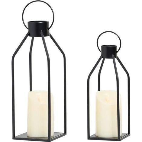 2pcs / Set Fer Bandlers Avec LED Candle Lampe Lampe Lampe Décor (1/5)