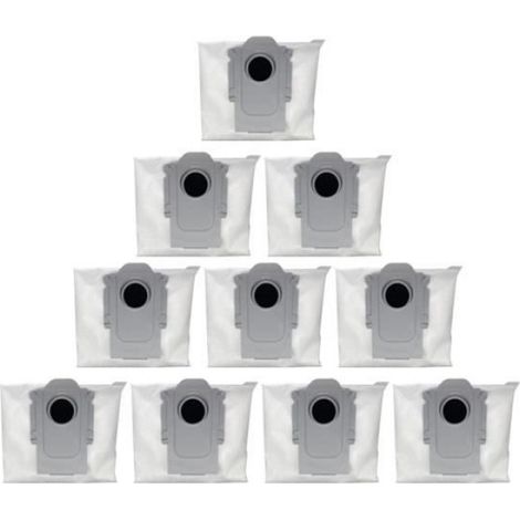 Sac A Poussiere - Pour Aspirateur Robot Roborock Q5+ Q7 T8 S7 Maxv Ultra Q7 Max - En Tissu Non Tissé Et Charbon Actif - Lot De 10 (1/4)