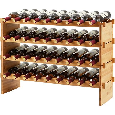 Cantinetta per vini, capacità fino a 72 bottiglie, design a più livelli, 84x26x54 cm (1/2)