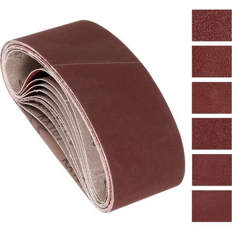 12Pcs Bandes Abrasives 100mm x 610mm Pour Ponceuse À Bande (1/5)