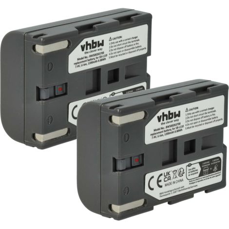 vhbw 2x Akku Ersatz für Samsung SB-LS70AB, SB-L110, SB-L70R, SB-L70, SB-L70A, BB13-SS014 für Videokamera Camcorder (1200 mAh, 7,4 V, Li-Ion) (1/5)