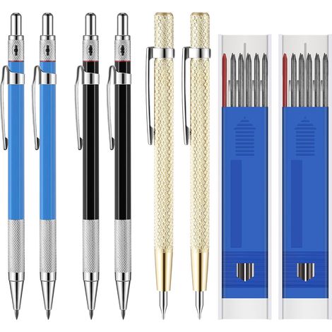 ZOLGINAH Crayons de Menuisier avec Recharges de Marqueurs et Outil de Grattage de Carbure pour Verre, Céramique, Acier Trempé (30 Pièces) (1/5)