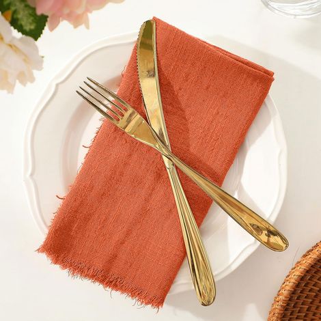 Serviette de Table - Lin et Coton à Pompons - Pour Mariage Fête Dîner - 42 x 42 cm - Lot de 6 (1/5)