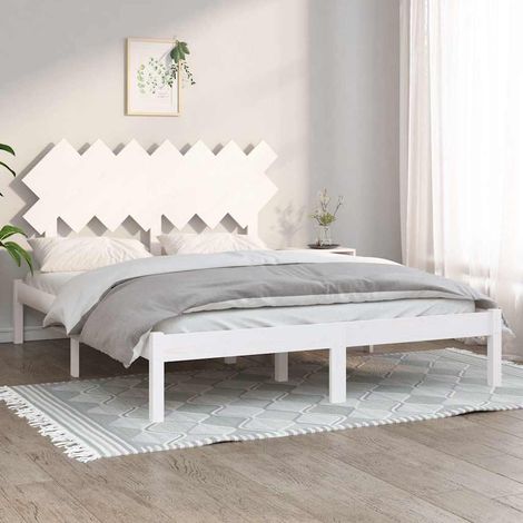 Estructura de cama madera maciza blanco 140x200 cm (1/5)