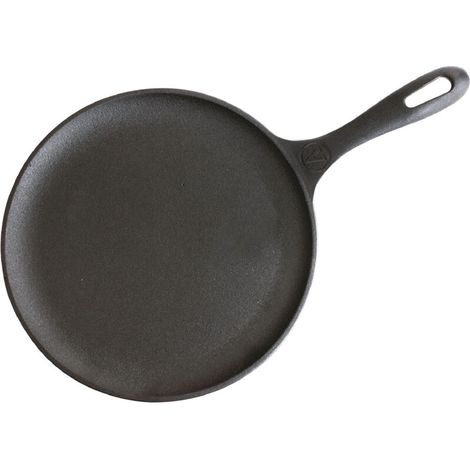 Piastra grill a induzione in ghisa Victoria 32999 Comal per pizza, camino, barbecue, forno, 26 cm, nera