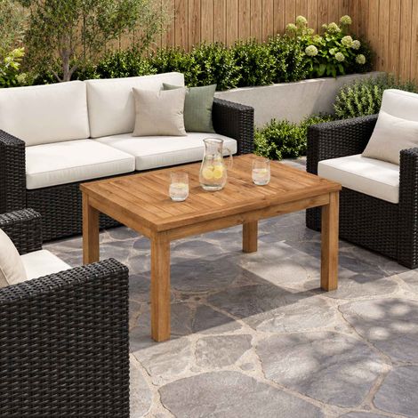 vidaXL Coffee Table Natural 49 x 68.5 x 36 cm Solid Acacia Wood (1/5)