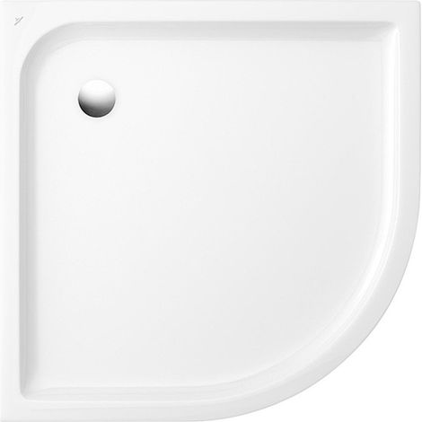 O.novo Plus, Platos de ducha, 800 x 800 x 60 mm, Largo lateral: 800 mm, Cuarto de círculo, de cerámica, de pared o empotrado, de pie o sobre soporte, Cerámica con superficie antideslizante, NF Blanco