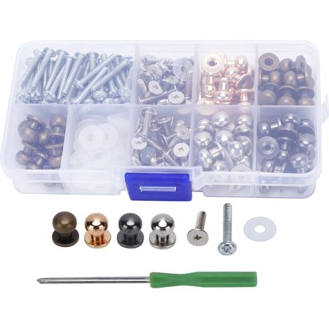 Rivet À Tête Ronde - En Laiton - Pour Accessoires En Cuir Et Bois - 6 mm - Lot De 100 Pièces (1/5)