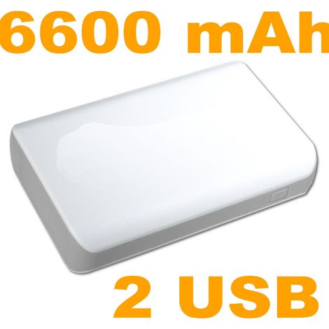 Trade Shop - Powerbank Batería Externa 6600 Mah Dispositivos De Carga Rápida Con Doble Usb -