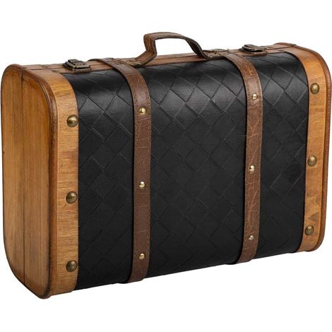 Maleta de madera blanca 43x30x17h cm