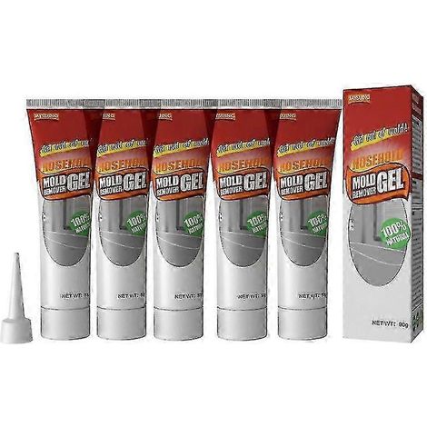 Gel anti-moisissures ménager (1 à 5 unités), grande capacité, 450 g, pour éliminer les moisissures et nettoyer les joints de salle de bain, toilettes, lave-linge et évier de cuisine. (1/5)