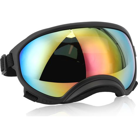 Lunettes pour chien anti-UV, résistantes aux chocs, élastiques et réglables, pour chiens de grandes races, lunettes de soleil rouges (1/5)