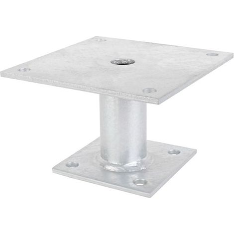 Support De Poteau Fixe Acier Galvanisé Robuste - Alberts (1/4)