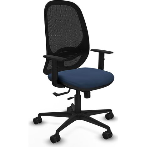 Silla piqueras y crespo Cilanco azul marino similpiel soporte lumbar (1/2)