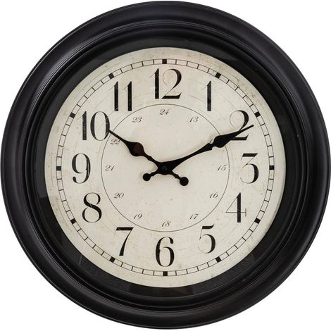 Orologio Ilan con modanature D40cm - Nero - Atmosphera créateur d'intérieur