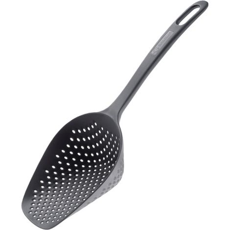 Espátula coladora Practico para albóndigas, pasta, material de nailon grafito (1/3)