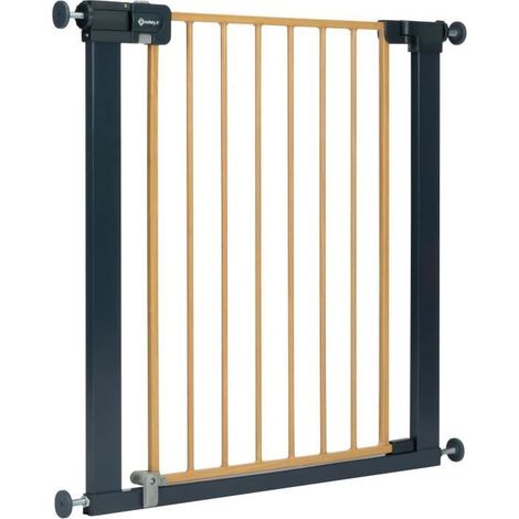 SAFETY 1st Easy Close child safety gate. wood effect. 73-80 cm - pressure. no screws or drilling - (max. 136 cm) (1/5)