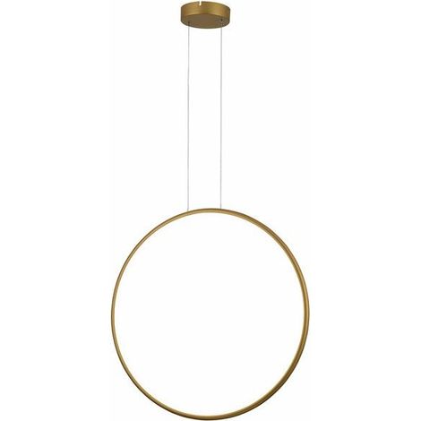 Suspension moderne anneau vertical doré Ø62 LED 36W