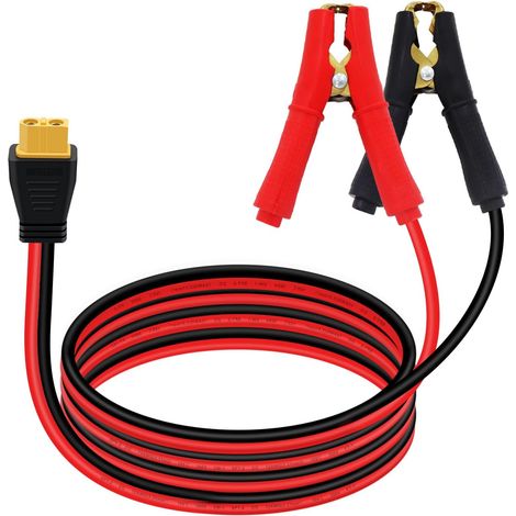 Cable XT60 vers Pince Crocodile 12AWG 30A Pince Crocodile Batterie XT60 12V 24V Câble Permet de Recharger Vos Appareils Via des Panneaux Solaires (3 m/10 ft) (1/5)