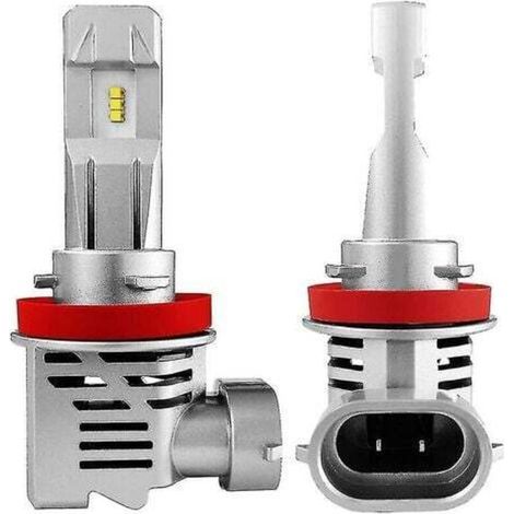 H11 H8 H9 H16 Bombillas LED para faros 12.000 lm 6.500 K Blanco frío Juego de 2 (1/4)