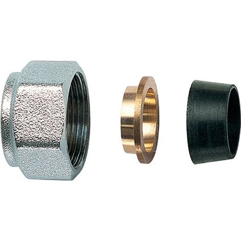 8429 - KIT di tenuta in gomma a compressione per tubo rame ø 15, calotta cromata 8429 15 (1/2)