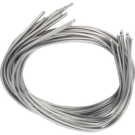 10 baguettes de soudure en aluminium et cuivre, électrodes de 2 mm de diamètre, fil fourré pour soudure basse température (1/5)