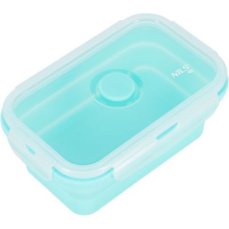 Boîte À Déjeuner - 500 Ml - Silicone Alimentaire - Pliable - 16,4 X 10,7 X 6,4 Cm - Menthe (1/4)