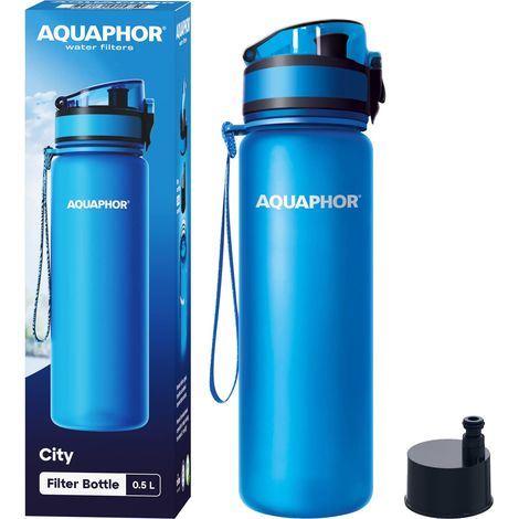 Flacone filtro Aquaphor City da 500 ml, blu (1/5)