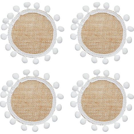 Natural Elements Hessian 15cm Coasters (1/4)