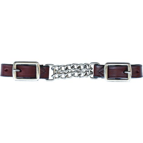 Chestnut Rosso - Lederbügel mit doppelter Metallkette