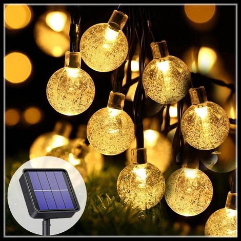 ZOLGINAH Guirnalda de Luces Solares Exterior 11M 60LED con 8 Modos IP65 Impermeable para Jardín, Balcón, Patio, Árboles, Bodas, Fiestas (Color Cálido) (1/5)