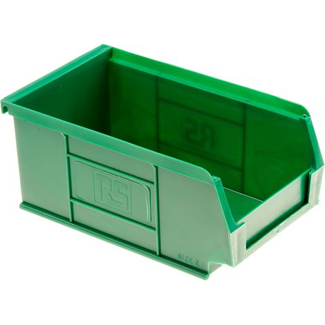 Bac de rangement RS PRO Vert en PP, 76mm x 101mm x 167mm ( Prix pour Paquet de 10 ) (1/4)